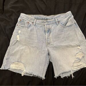 Levi’s 501 Distressed Denim Shorts